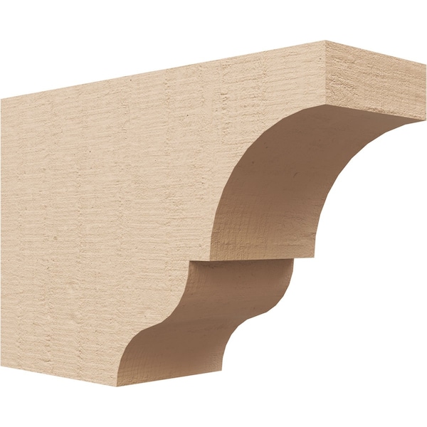 Ekena Millwork 4in. W x 8in. H x 12in. L Asheboro Woodgrain TimberThane Rafter Tail, Primed Tan RFTUR04X08X12ASHRCPR - main